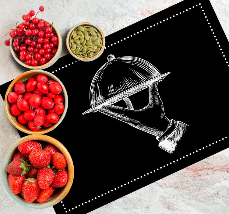 Originele placemat elegante serveerhand - TenStickers