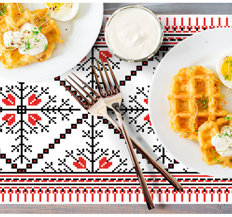 Originele placemat geometrisch bloemmotief - TenStickers