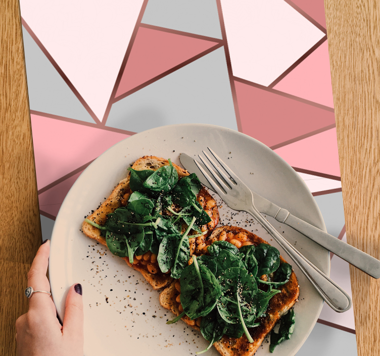 Originele placemat geometrische pastelkleurige patronen - TenStickers