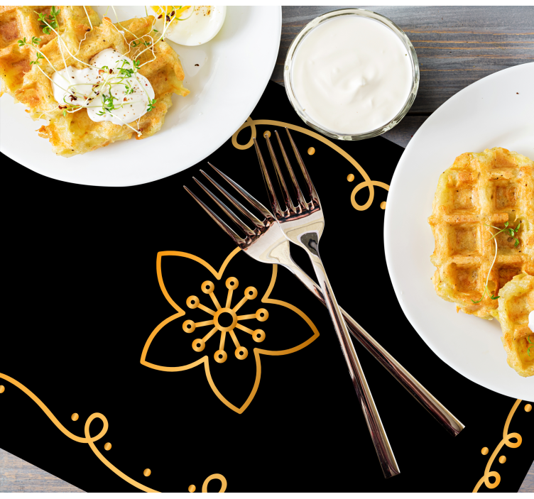 Originele placemat graceful botanisch element - TenStickers