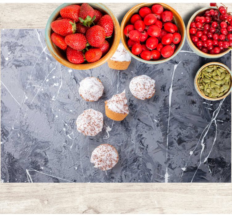 Originele placemat heerlijke mini cupcakes - TenStickers