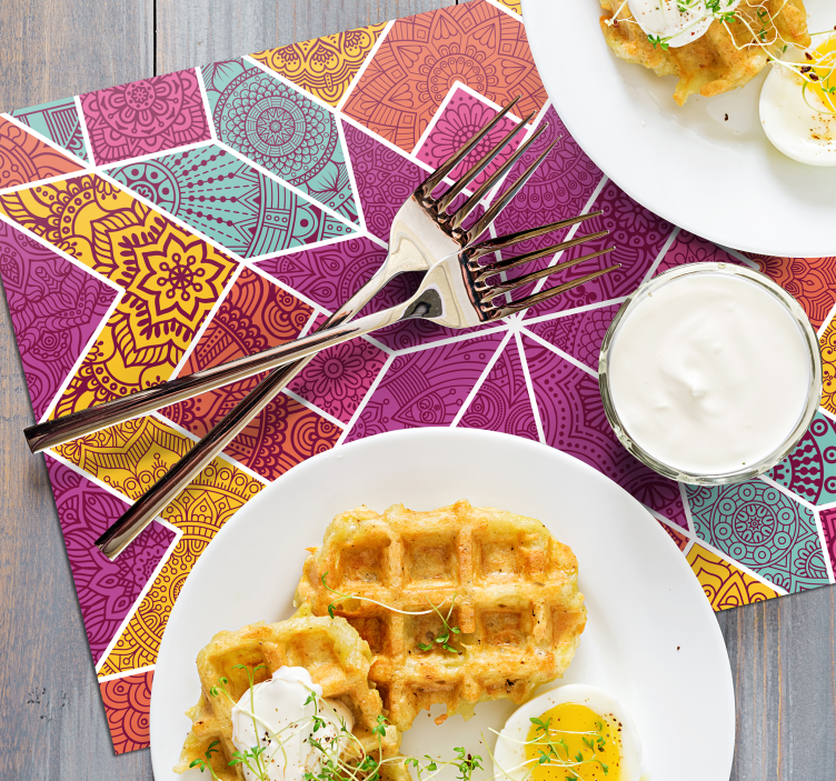 Originele placemat kleurrijk geometrisch patroon - TenStickers