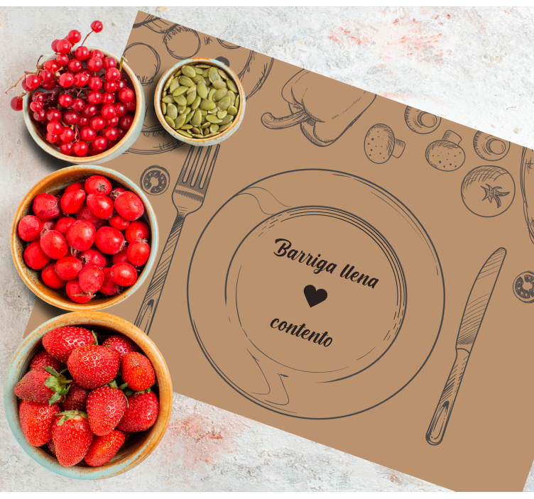 Originele placemat lege plaat met hart - TenStickers