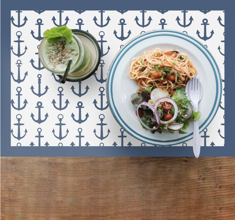 Originele placemat met ankerpatroon oppervlak - TenStickers