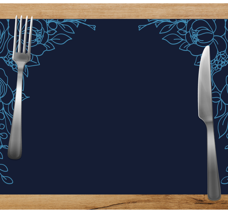 Originele placemat met bloemenrand ontwerp - TenStickers