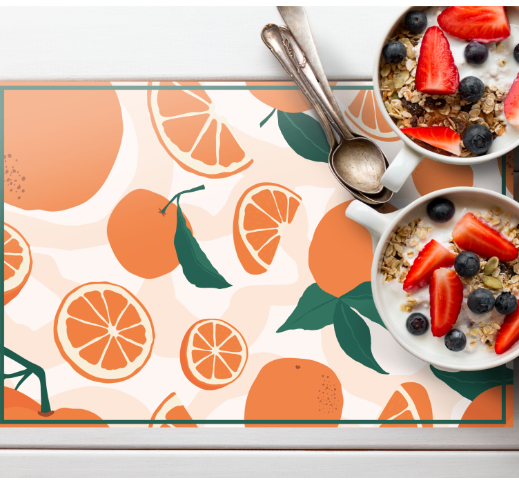 Originele placemat met citrus schijfjes motief - TenStickers