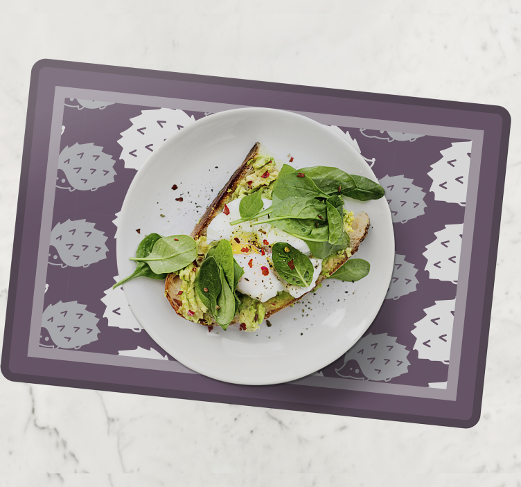 Originele placemat met egeltjes textuur - TenStickers