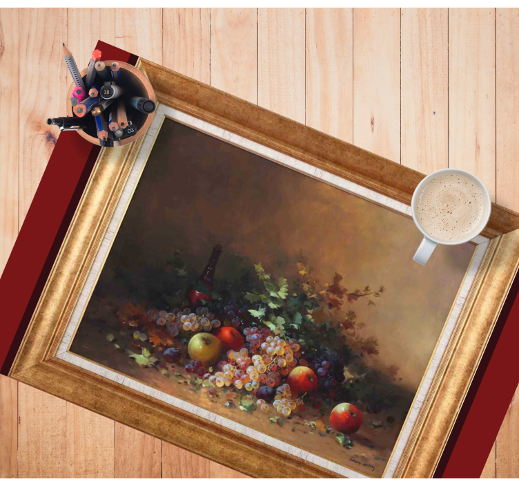 Originele placemat met fruitarrangement kunst - TenStickers