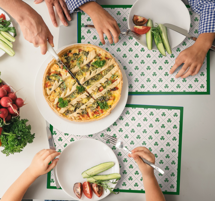 Originele placemat met klaverpatroon oppervlak - TenStickers