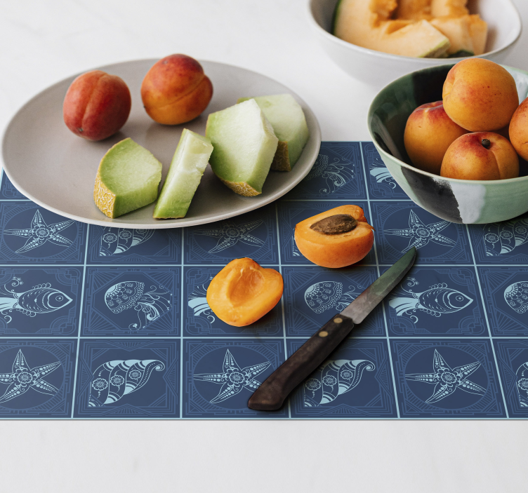 Originele placemat met nautisch thema patroon - TenStickers