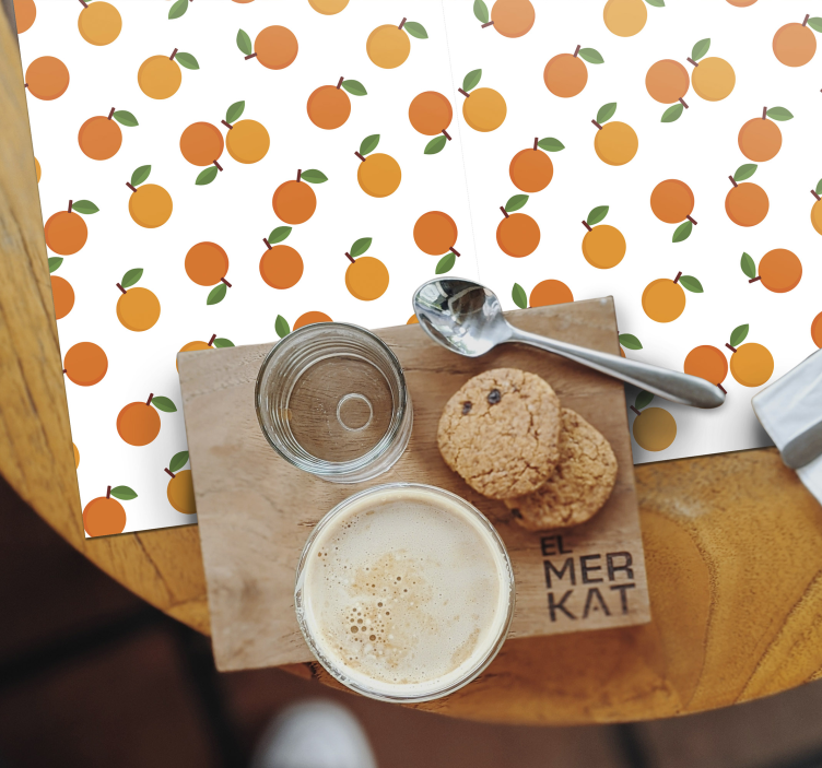 Originele placemat met sinaasappel fruitpatroon - TenStickers