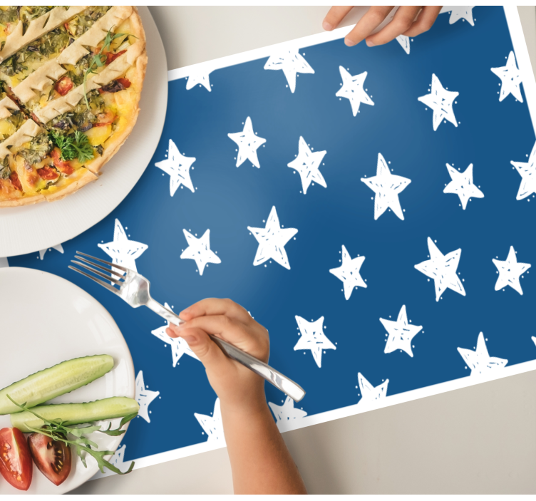 Originele placemat met sterrenpatroon achtergrond - TenStickers