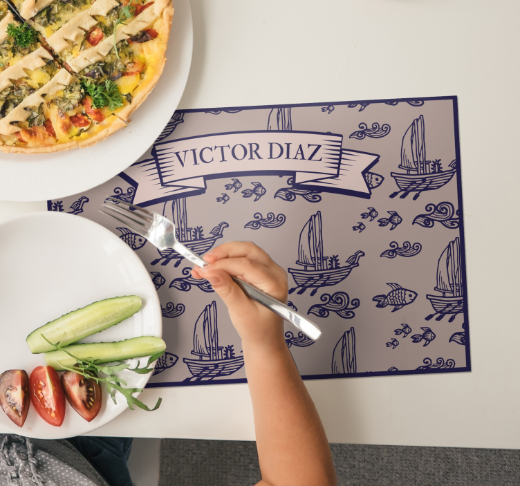 Originele placemat met zeilmotief patroon - TenStickers