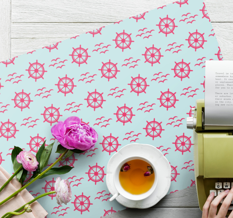Originele placemat nautisch stuurwiel - TenStickers