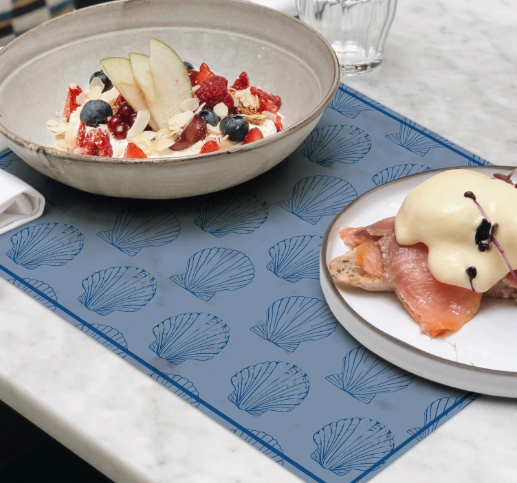 Originele placemat schelppatroon elegant - TenStickers