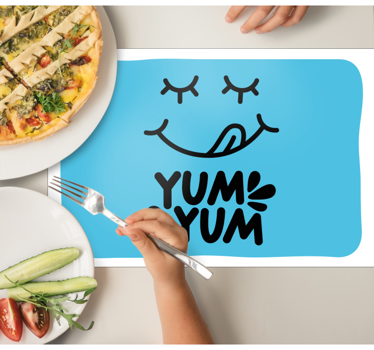 Originele placemat speelse voedseluitdrukking - TenStickers