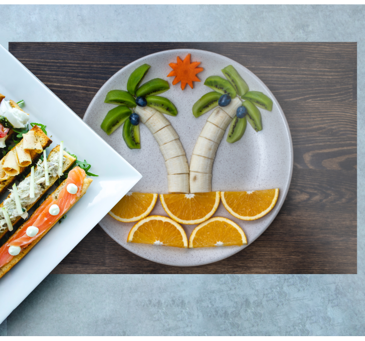 Originele placemat tropische fruitarrangement - TenStickers