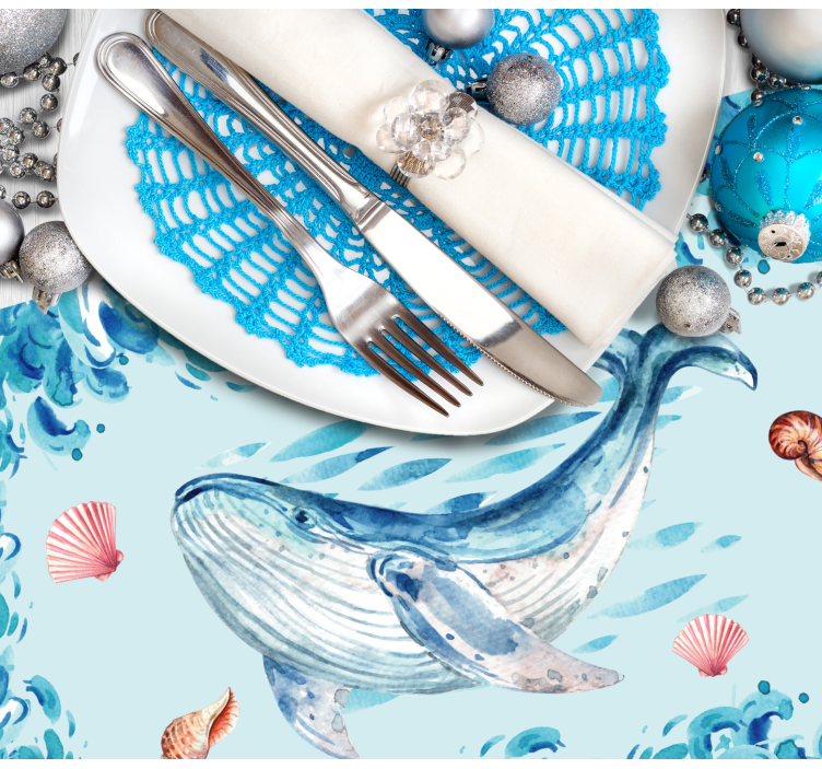 Originele placemat walvis zee elementen - TenStickers