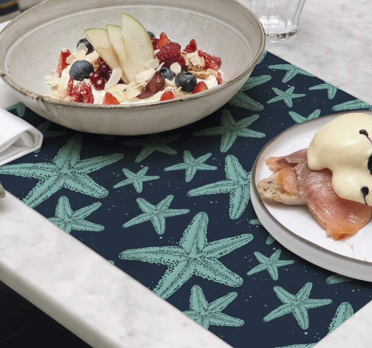 Originele placemat zeesterpatroon - TenStickers