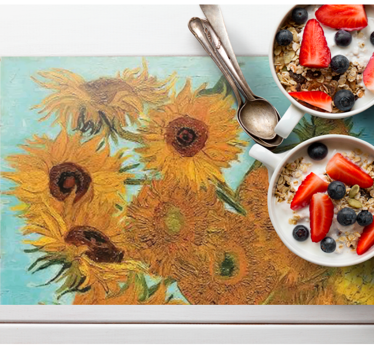 Originele placemat zonnebloem vitaliteit - TenStickers
