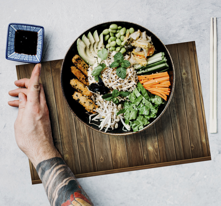 Houten placemat  - TenStickers