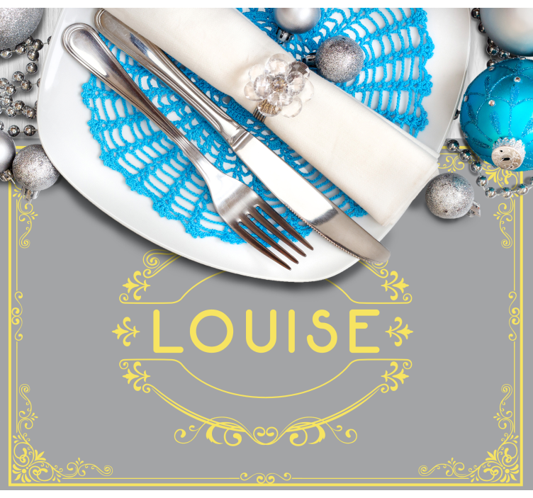 Placemat met naam elegante naam weergave - TenStickers