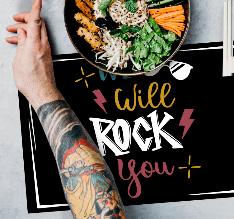Placemat met tekst bold phrase quote - TenStickers