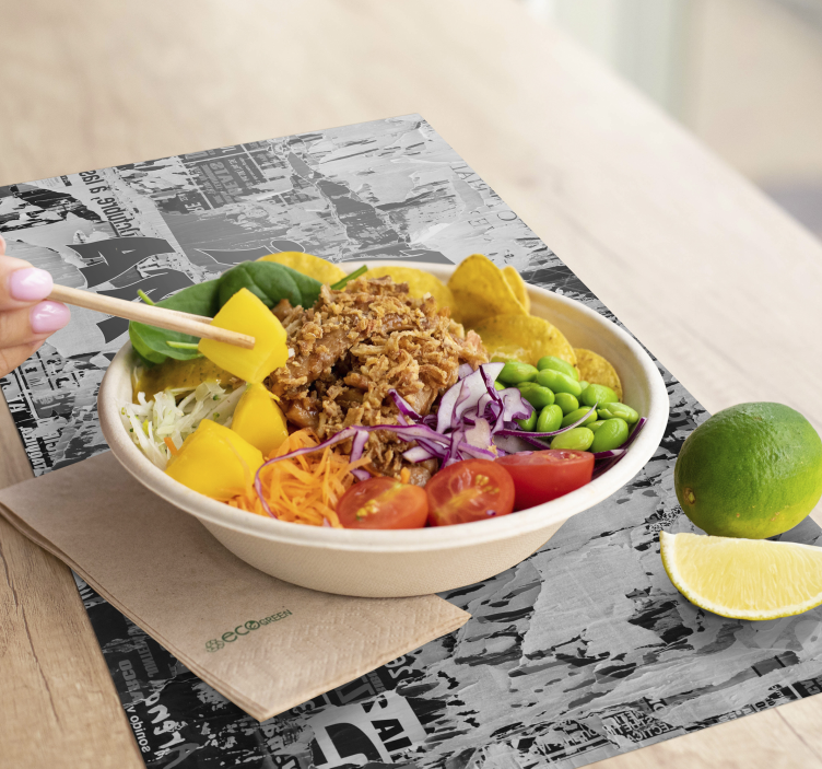 Placemat met tekst inspirerende quote boodschap - TenStickers