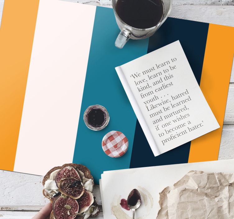 Placemat met tekst inspirerende quote plaatsing - TenStickers