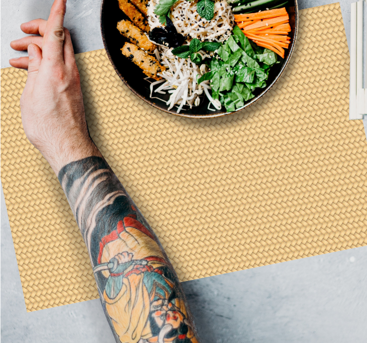 Placemat riet textuur voor op tafel - TenStickers