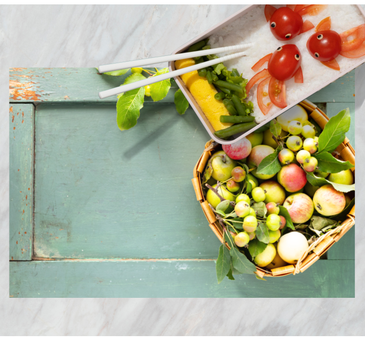 Placemat voor huis fruitmand arrangement - TenStickers