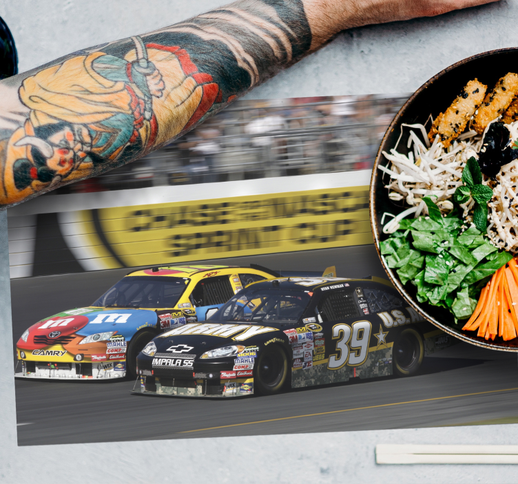 Placemat voor huis raceauto actie - TenStickers