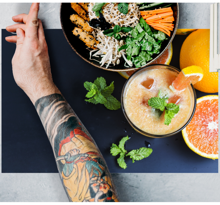 Placemat voor huis vers citrusdrank - TenStickers