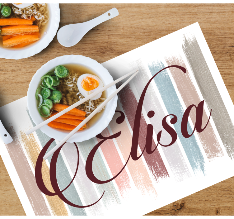 Originele placemats Aardetint verf penseelstreken - TenStickers