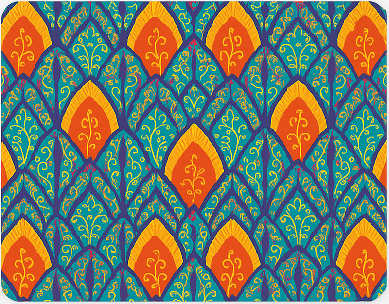 Originele placemat kleurrijk indisch pauwenpatroon - TenStickers