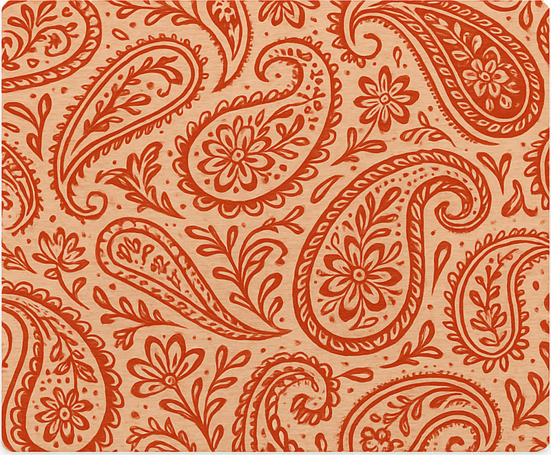 Originele placemat warm rood paisley patroon - TenStickers