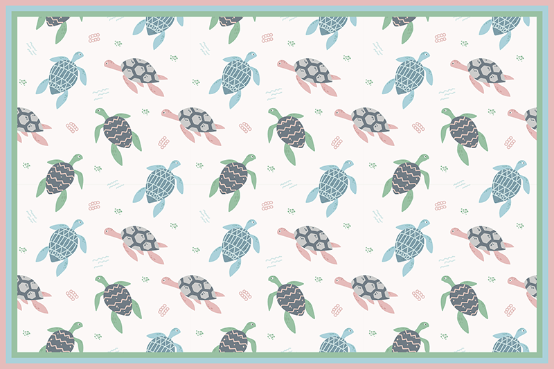 Kinder placemat met schildpad thema ontwerp - TenStickers