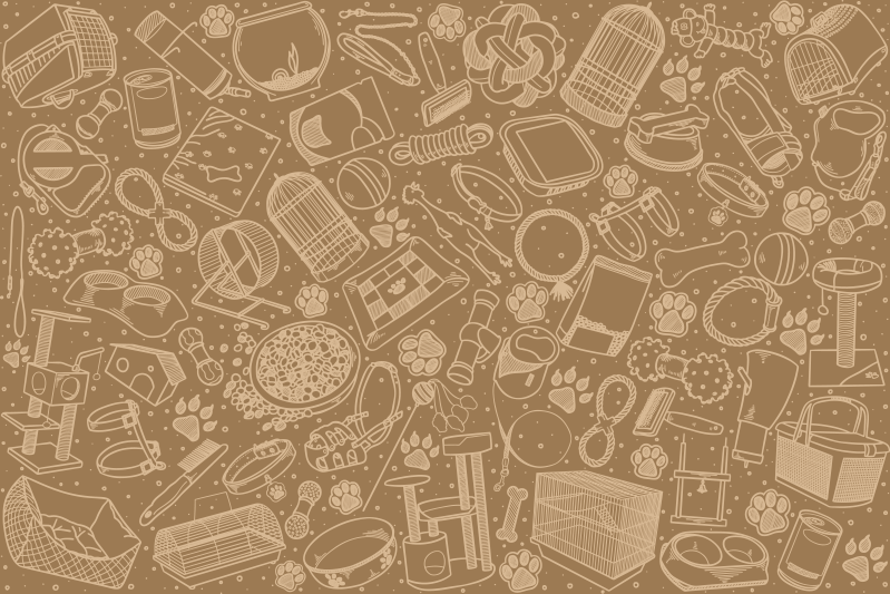 Houten placemat intricate keuken elementen - TenStickers