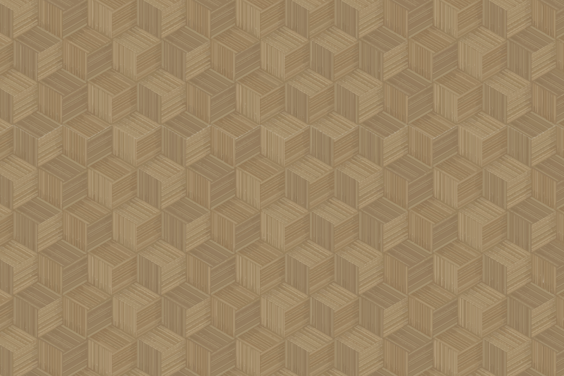 Houten placemat hexagonaal houtpatroon - TenStickers