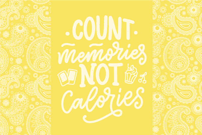 Placemat met tekst count memories concept - TenStickers