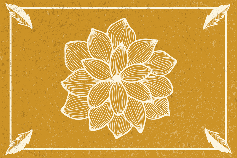 Originele placemat met sierlijk botanisch motief - TenStickers