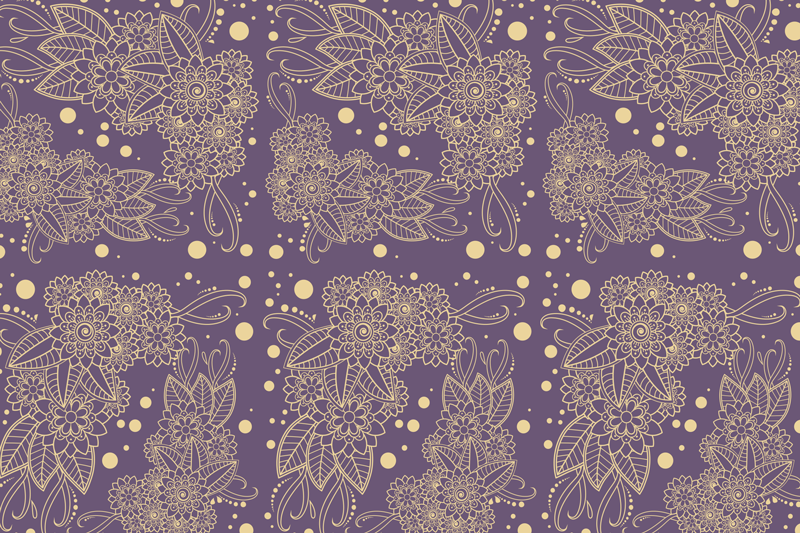 Houten placemat botanische illustratie achtergrond - TenStickers