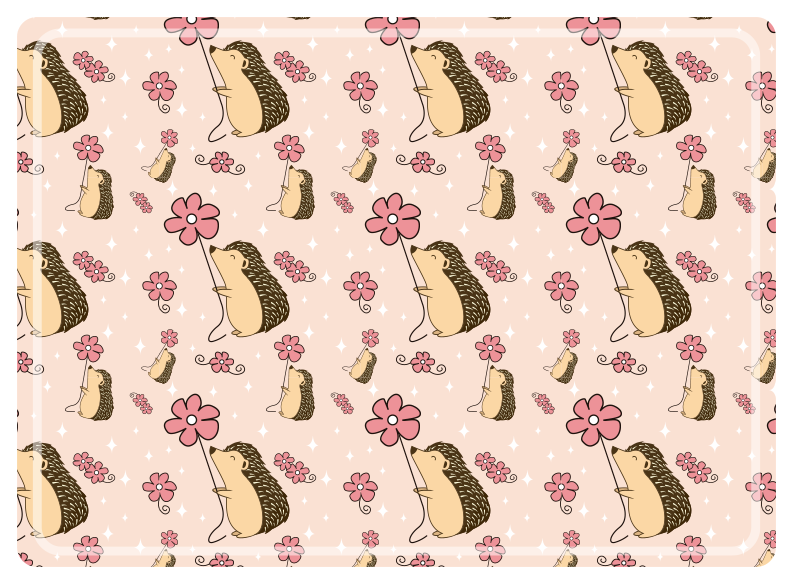 Originele placemat schattig egeltjespatroon - TenStickers