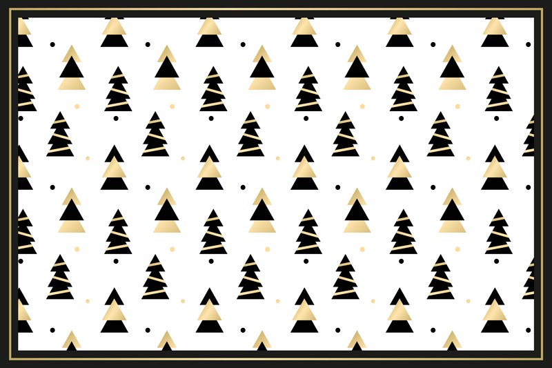 Kerstmis placemat Kerst elegante boom patroon - TenStickers