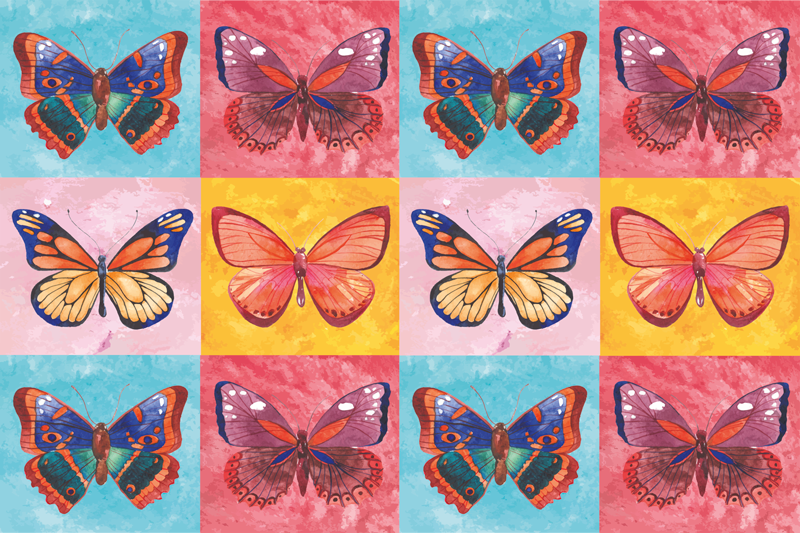 Originele placemat lively butterfly embleem - TenStickers
