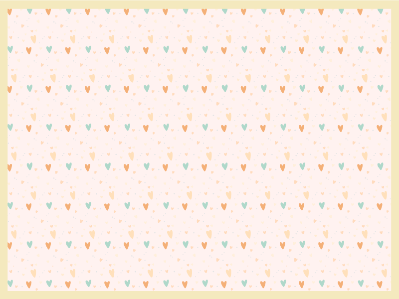 Kinder placemat met hartjespatroon achtergrond - TenStickers