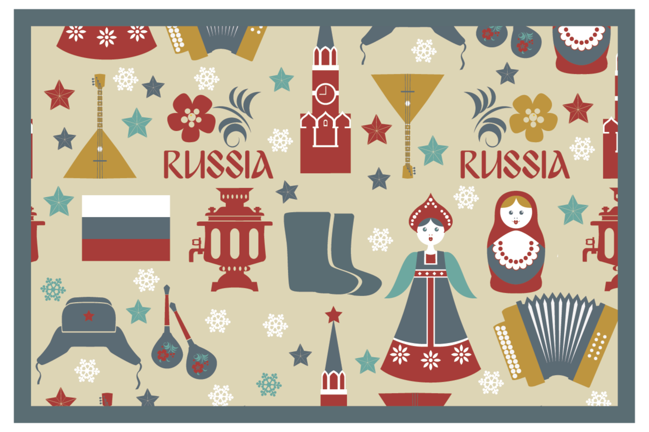 Originele placemat culturele russische elementen - TenStickers