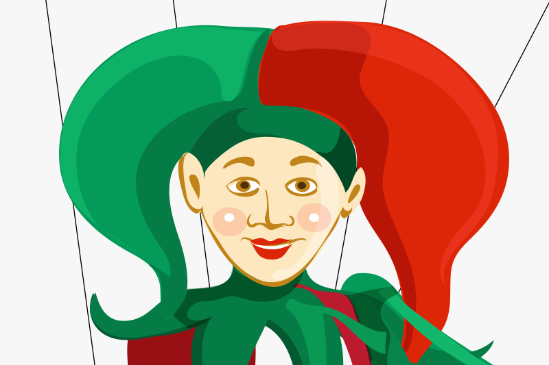 Originele placemat jester karakterillustratie - TenStickers