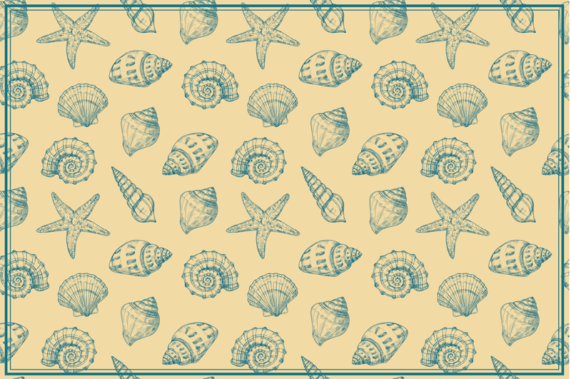 Originele placemat schelpenmotief servies - TenStickers
