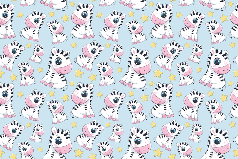 Kinder placemat schattig zebra motief - TenStickers